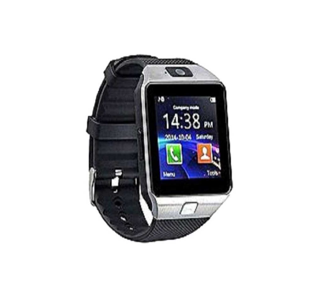 DZ09 Sim Supported Smart Watch Mobile - Silver