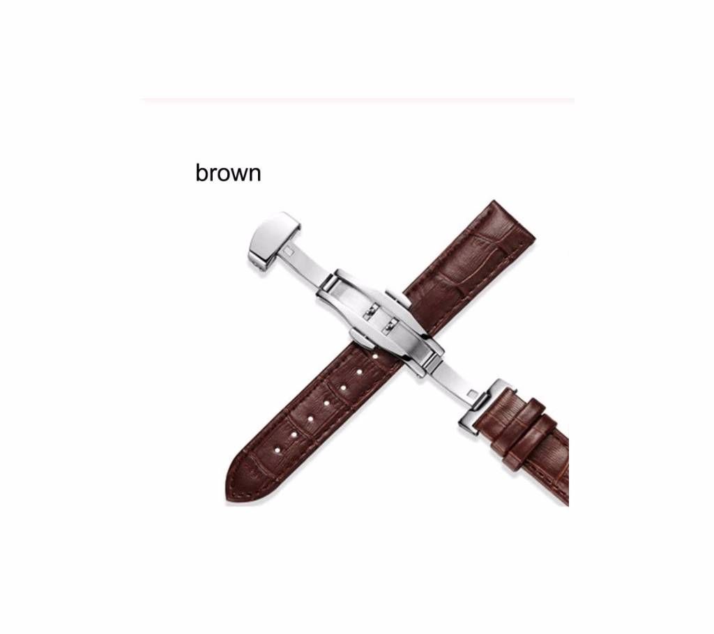 UTHAI Z09 Genuine Leather Watchbands 12mm Universal Watch Steel Buckle Strap Wrist Belt