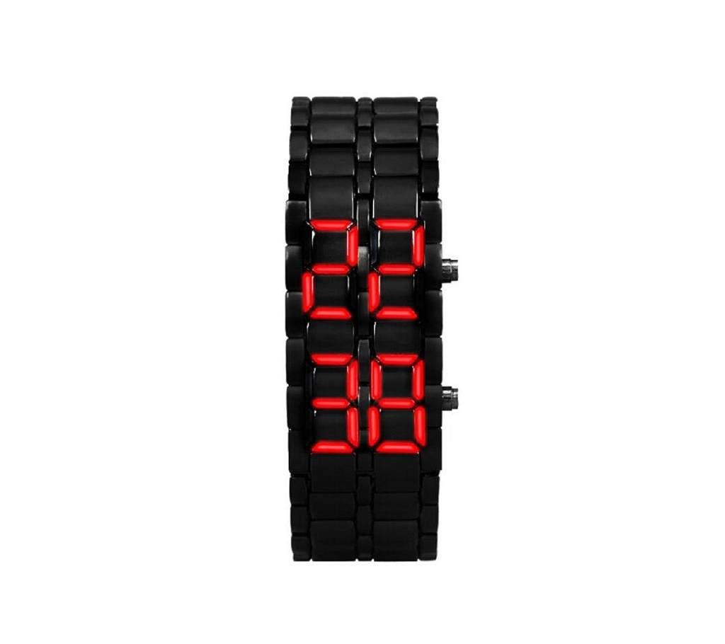Iron Samurai Black Bracelet LED  Watch
