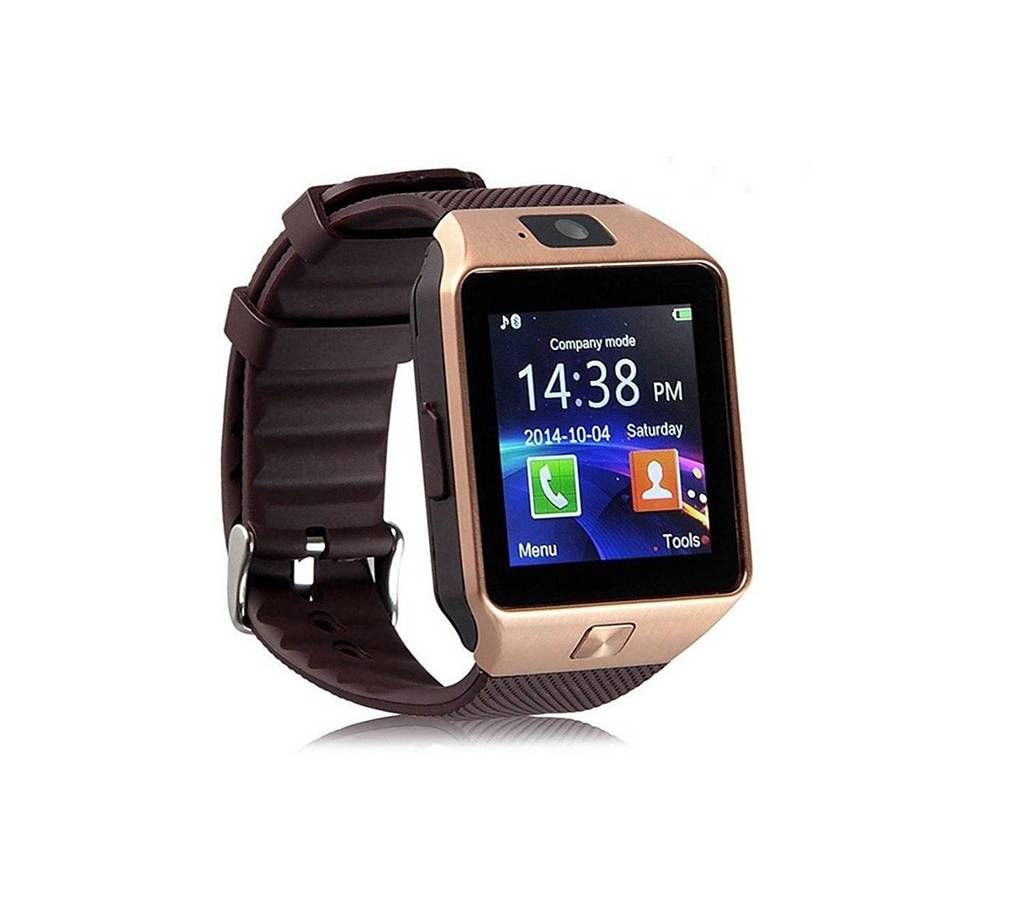 DZ09 Bluetooth Smartwatch with Camera- Golden
