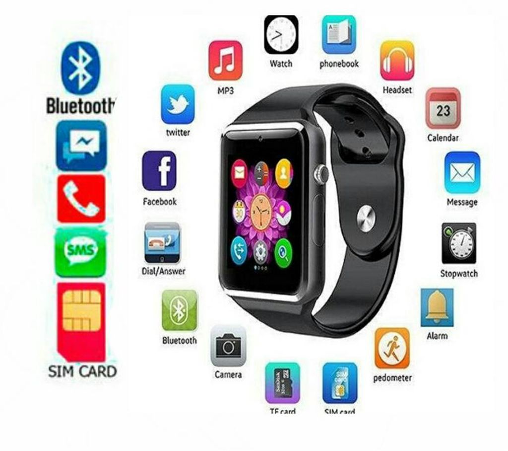 Apple A1 Smart Mobile Watch (SIM Supported) - Copy
