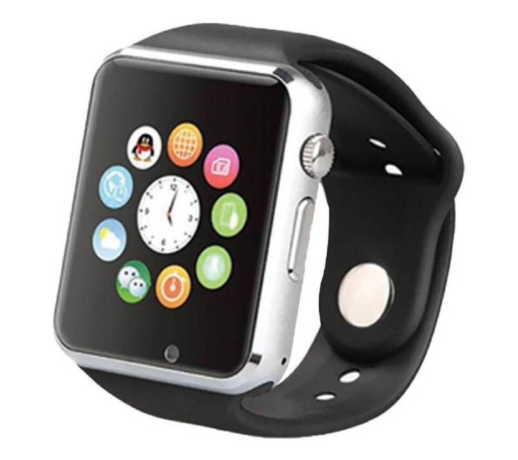 A-1 Bluetooth Smart Watch Phone with Pedometer Camera Single SIM - Black