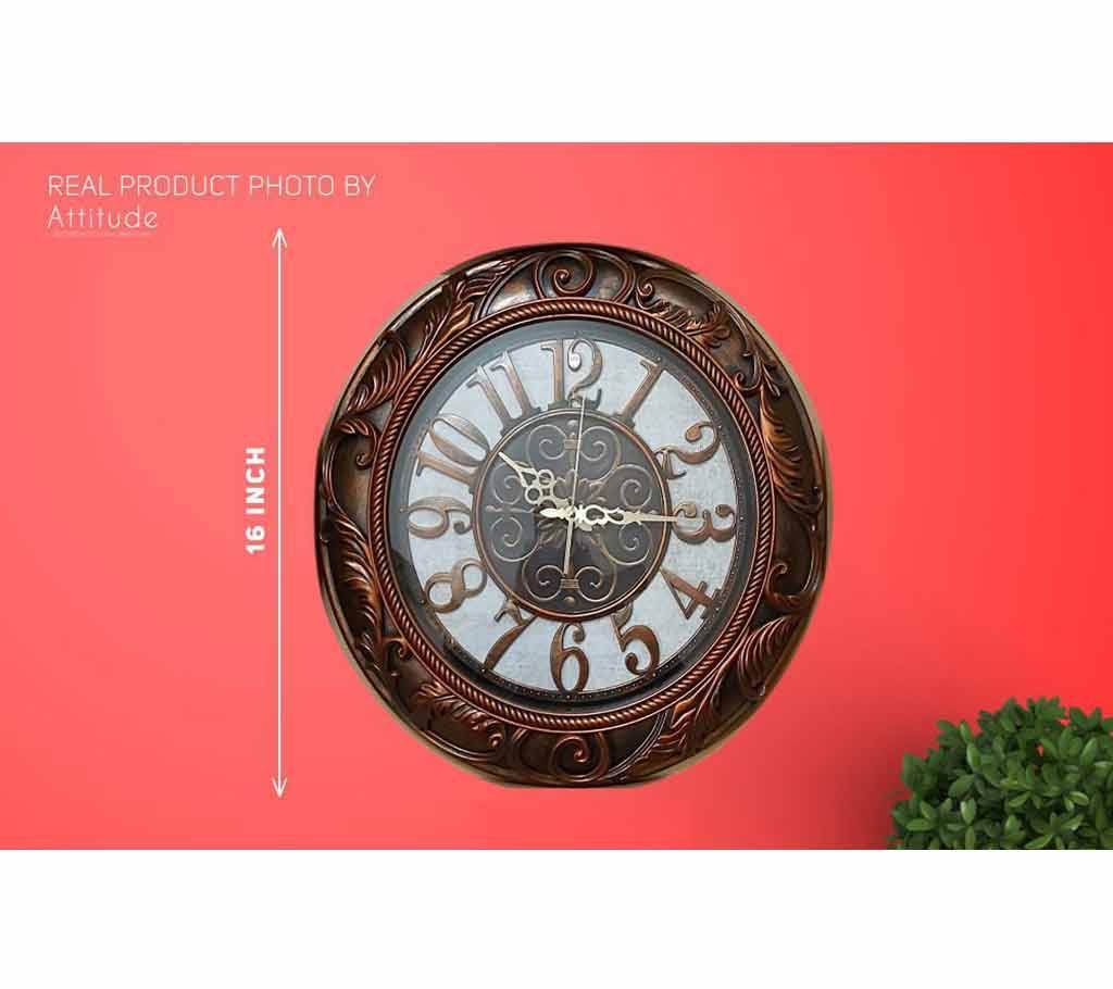 Round Golden Black Design Premium Quality Wall Clock for Bedroom, Drawing Room & Offices