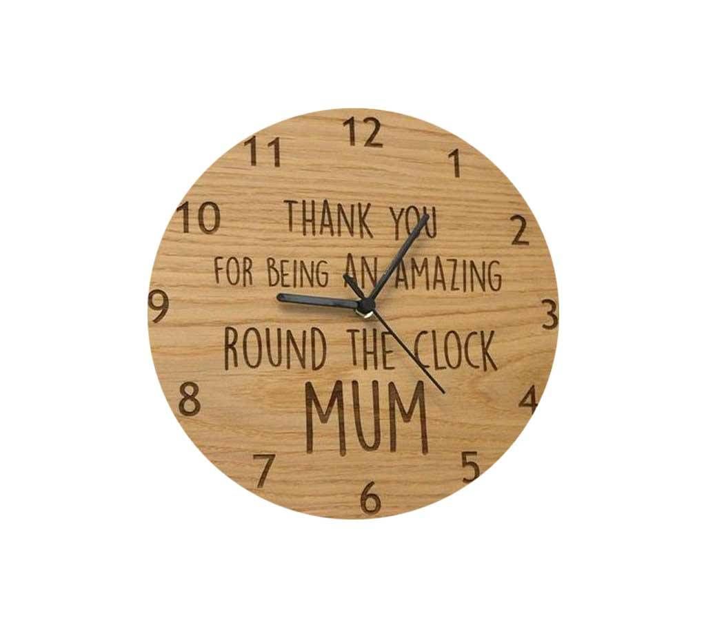 Wooden Round Shape Wall Clock 10/10 