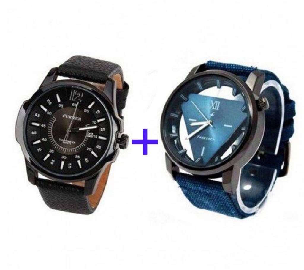 Curren + Fastrack (Copy) Wrist watch Combo offer