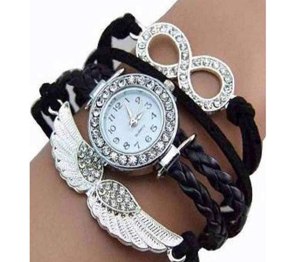 Ladies Bracelet Watch- Black & White Yacht