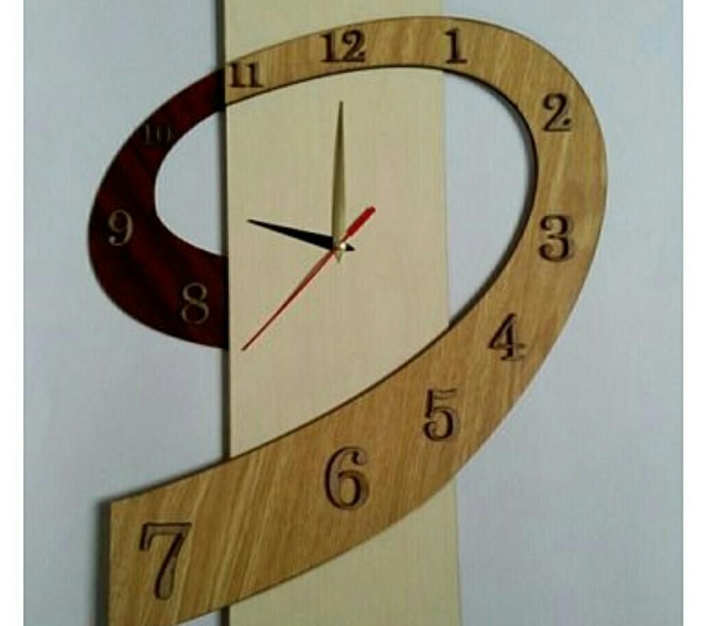 9 Shaped Wooden Clock
