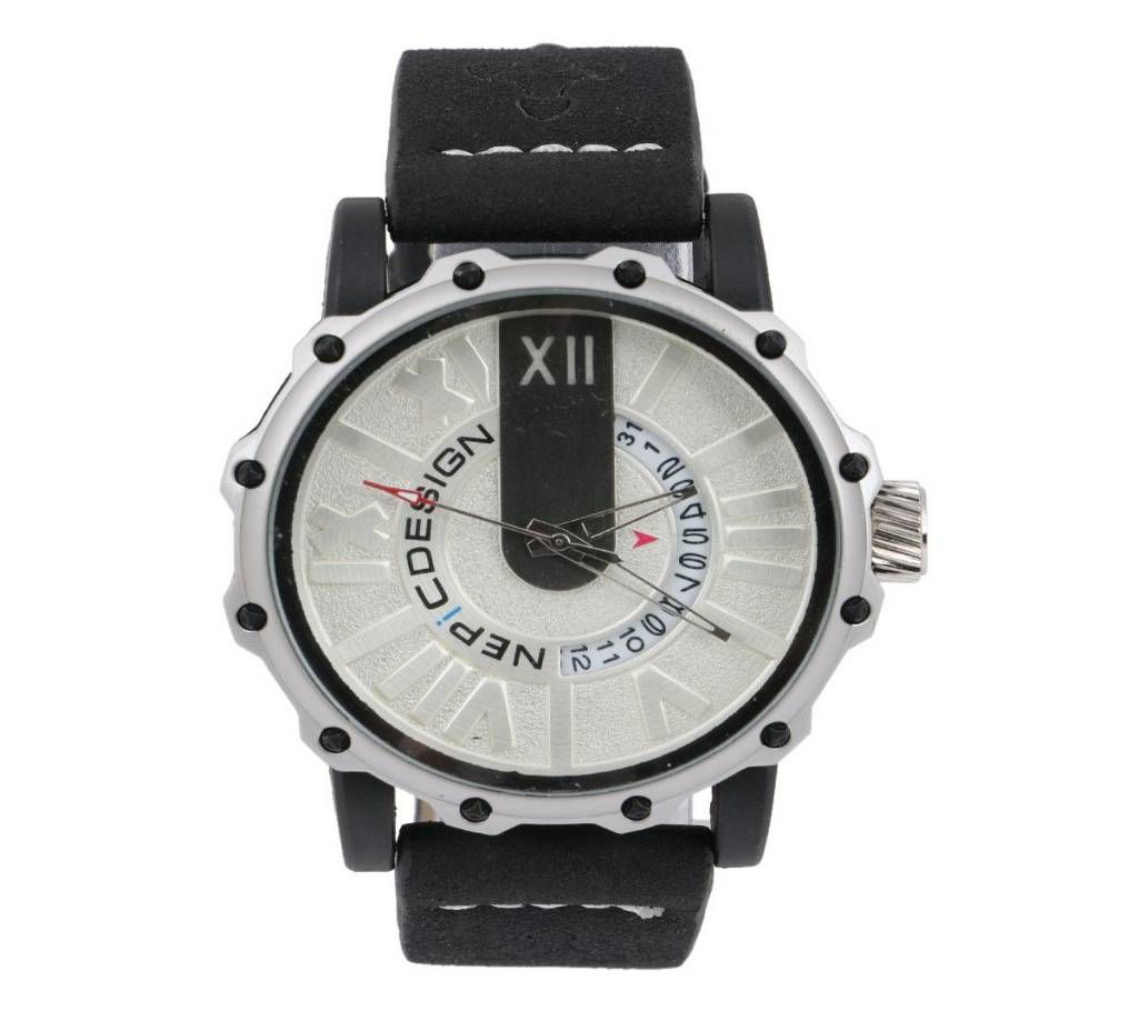 NAPIC Gents Analog Watch - Black and White