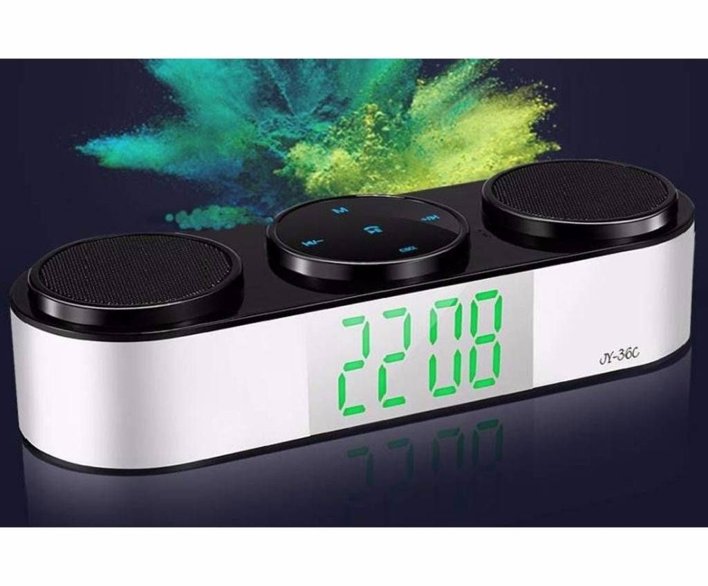 Portable Mini Bluetooth Speaker with Clock