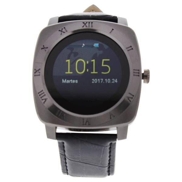 EK-F3 Montre Connectee Black Leather Strap Smart W