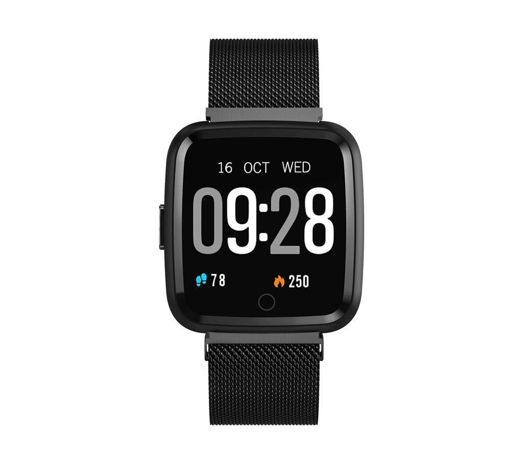 HuaWise Y7 Smartwatch with Magnetic Steel Belt-Black