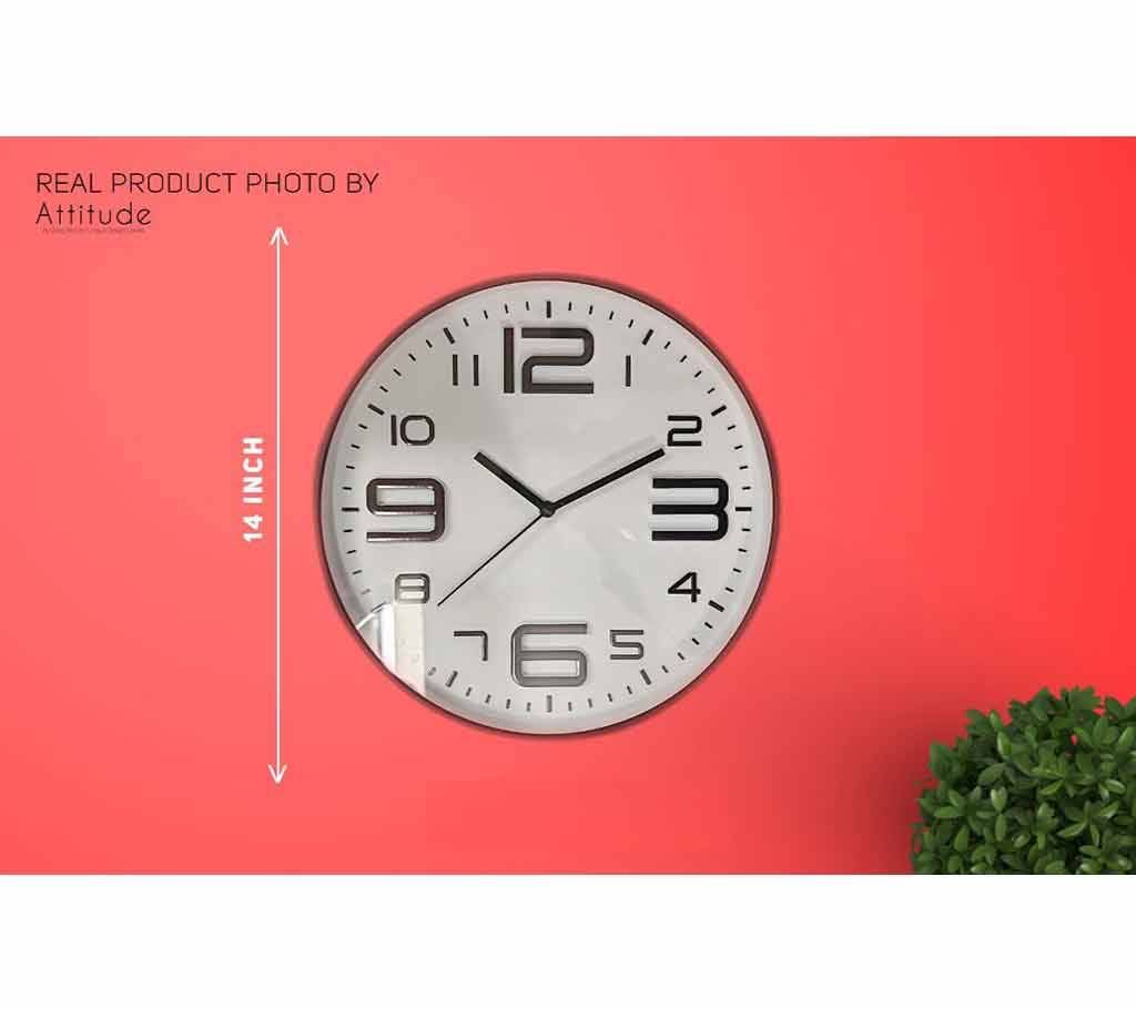 White & Black Premium Quality Wall Clock for Bedroom, Drawing Room & Offices