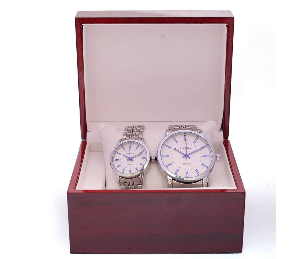 LONGBO Silver Couple Watch 