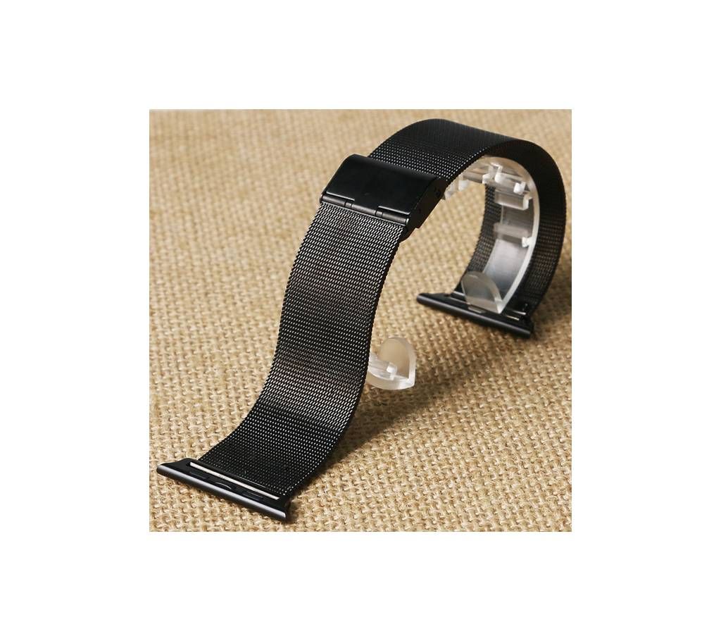 Stainless Steel Mesh Band Bracelet for Apple Watch 38mm - Black