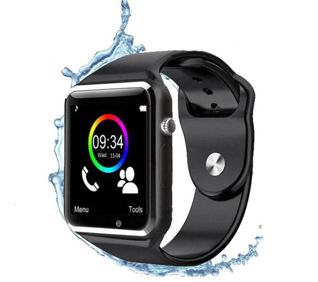 A-1 Bluetooth Smart Watch Phone with Camera Single SIM - Black