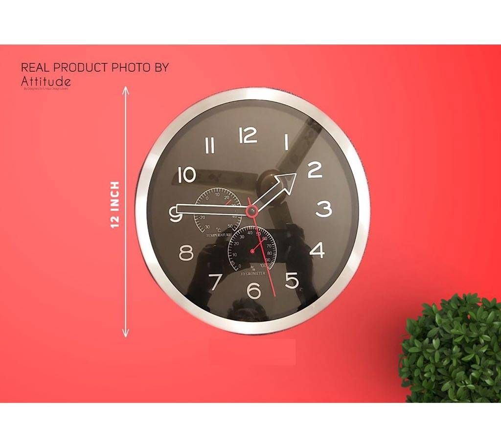 Round With Tempechar Premium Quality Wall Clock for Bedroom, Drawing Room & Offices