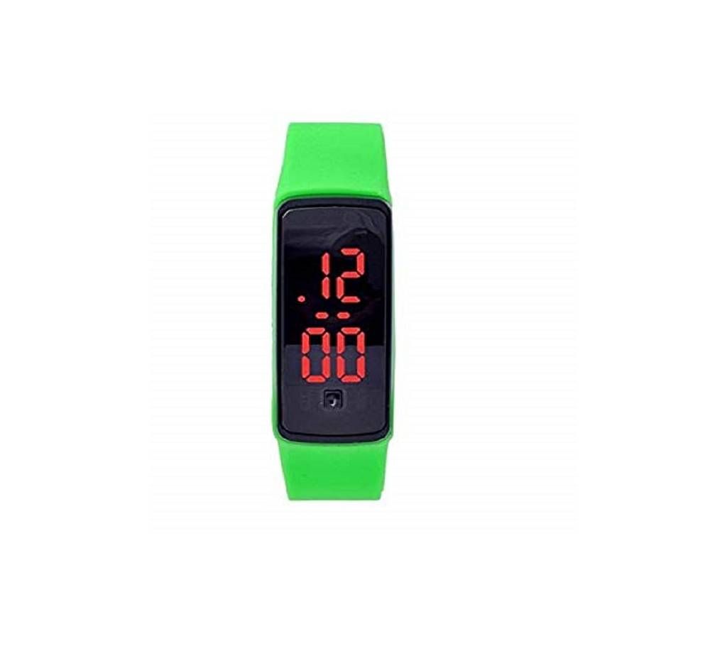 Rectangle Unisex Digital LED Watch ( Green )
