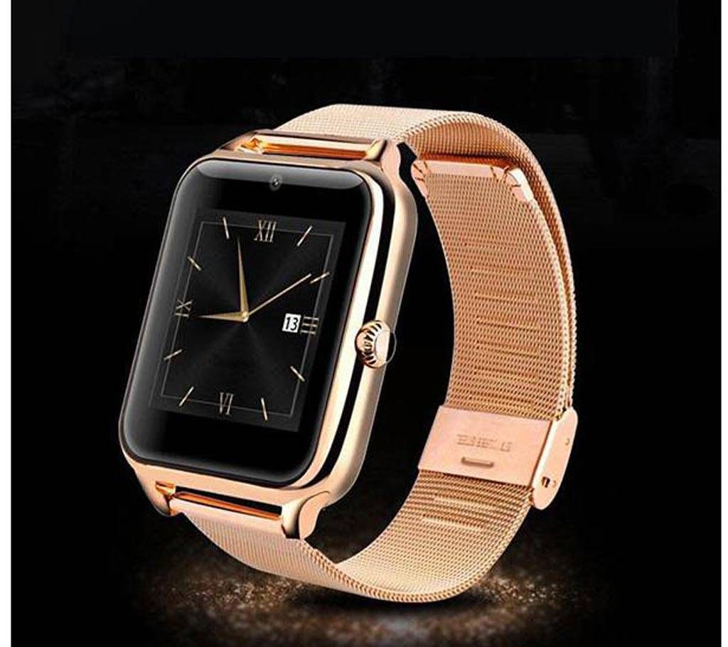 Z60 Smart Watch Steel Support SIM/TF Card- Golden