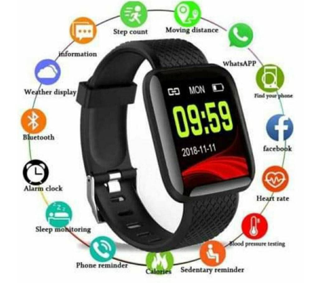 D13 Plus Waterproof Smart Sports watch Bracelets Fitness Tracker  WLB