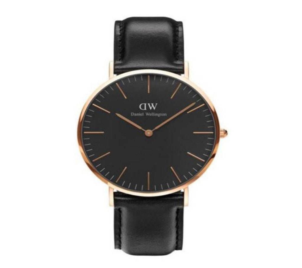 GENTS ANALOG WRISTWATCH - BLACK