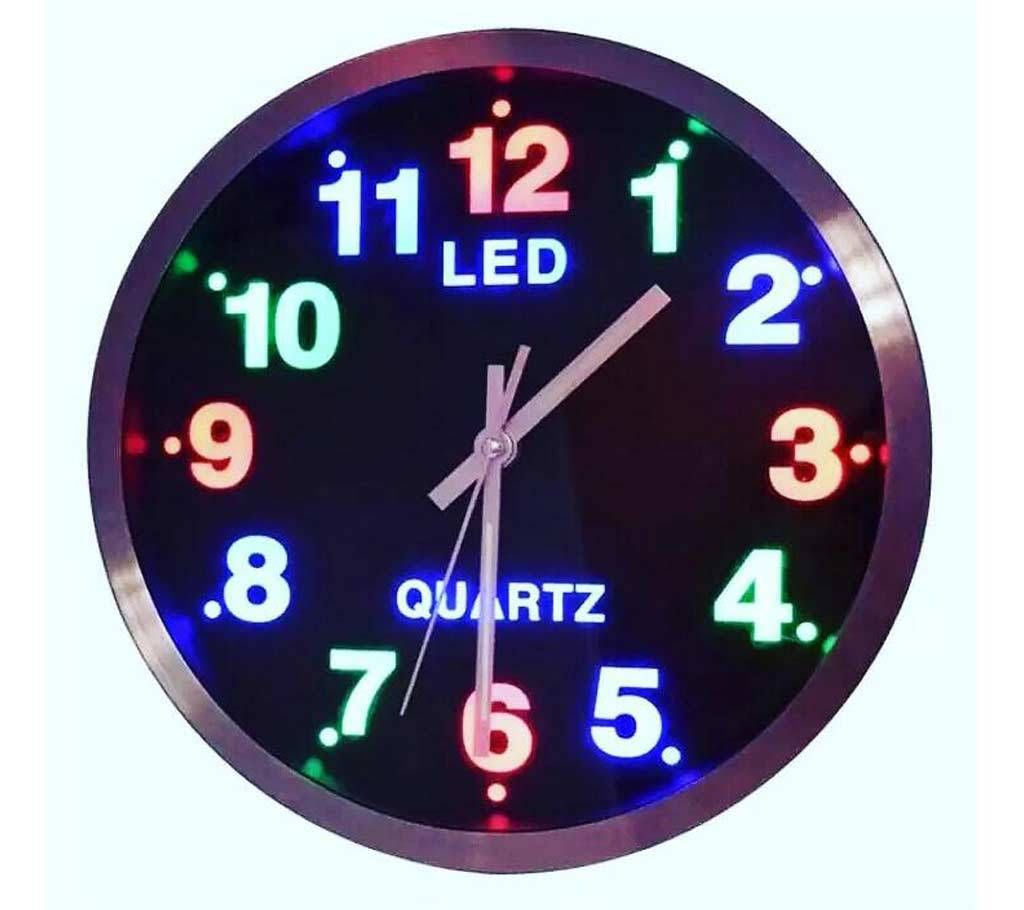 Led Wall Clock  Multicolour