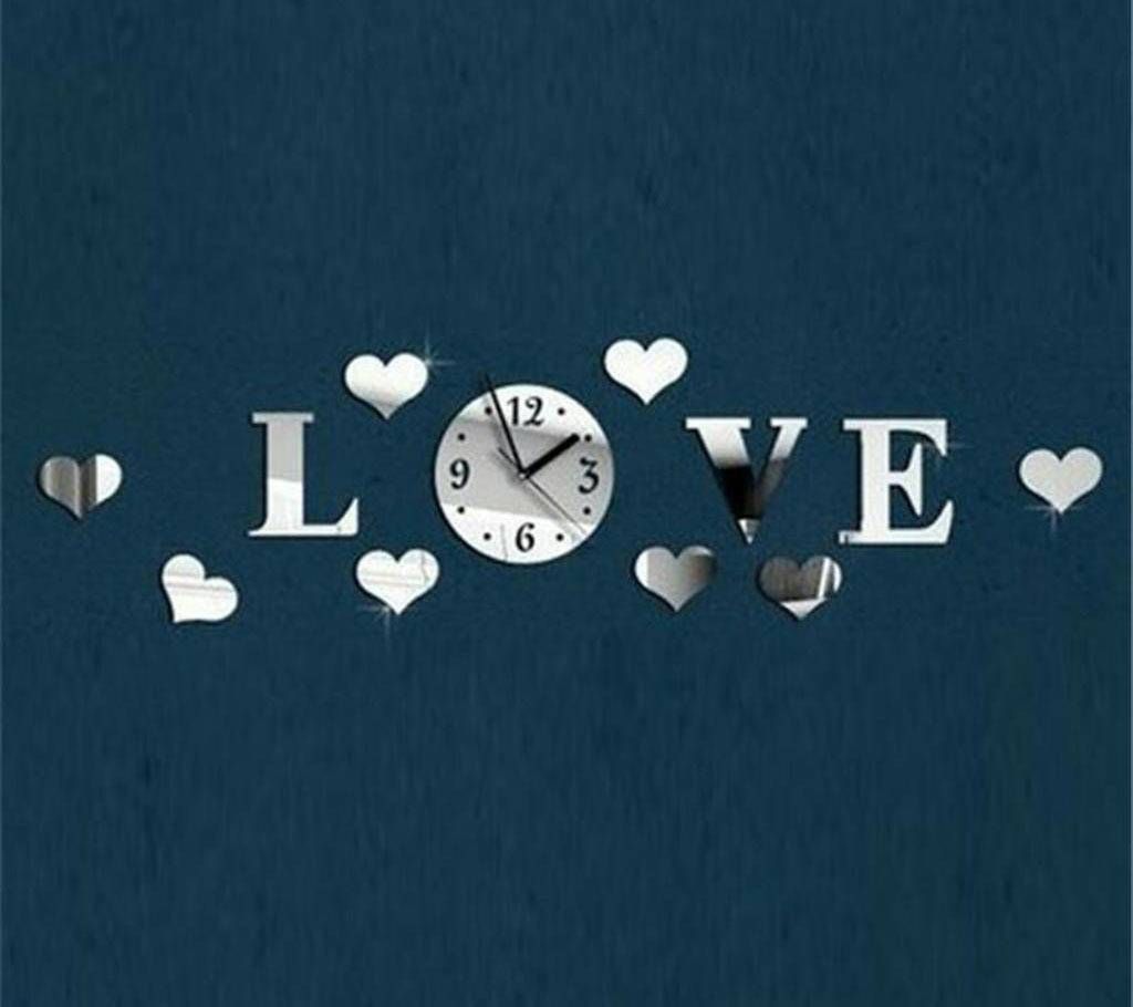 Love Shape Design Wall Clock