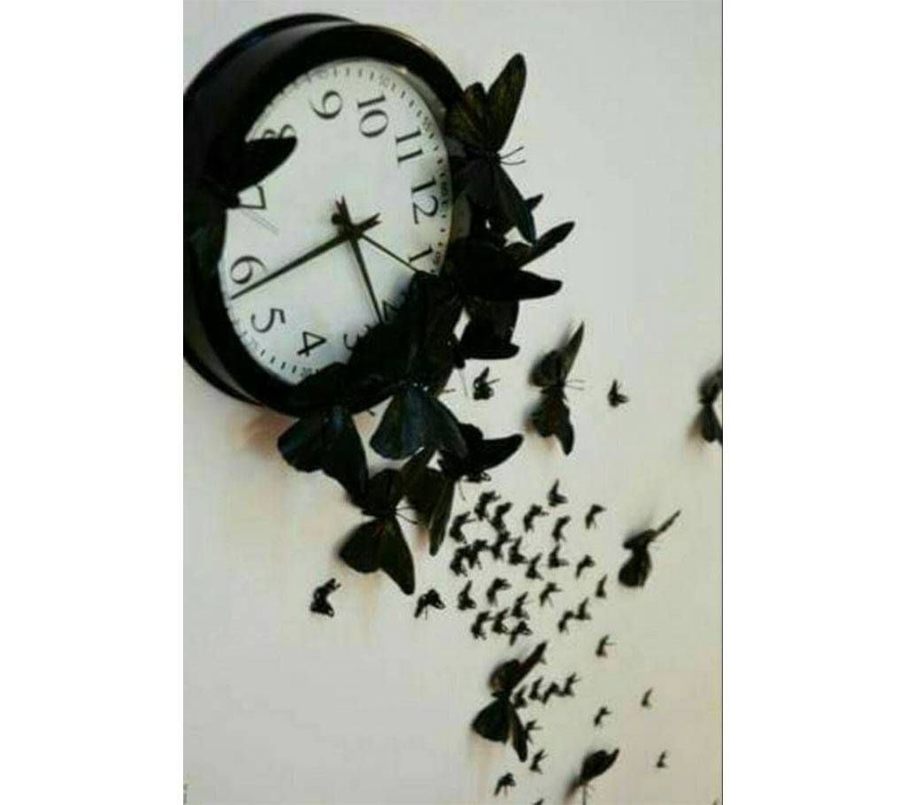 Butterfly wall clock.