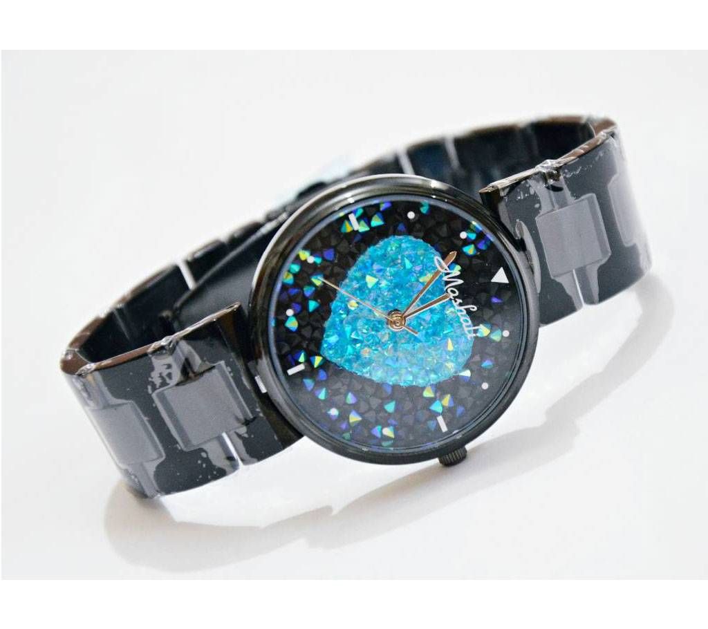 LOVE Stone Setting Ladies Wrist Watch 
