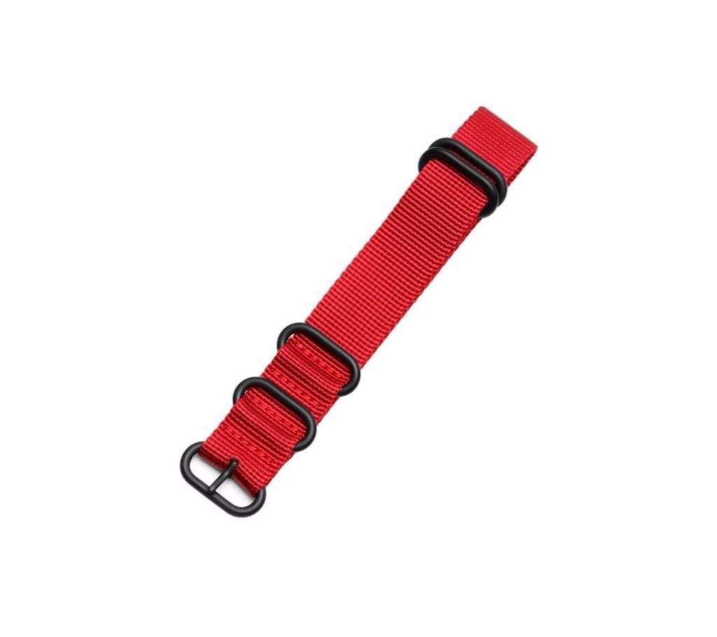 20mm red nylon canvas watch  strap