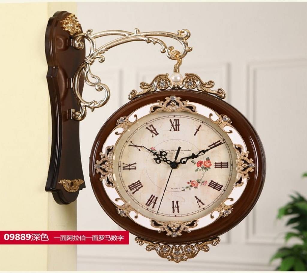 Artistic European double sided clock
