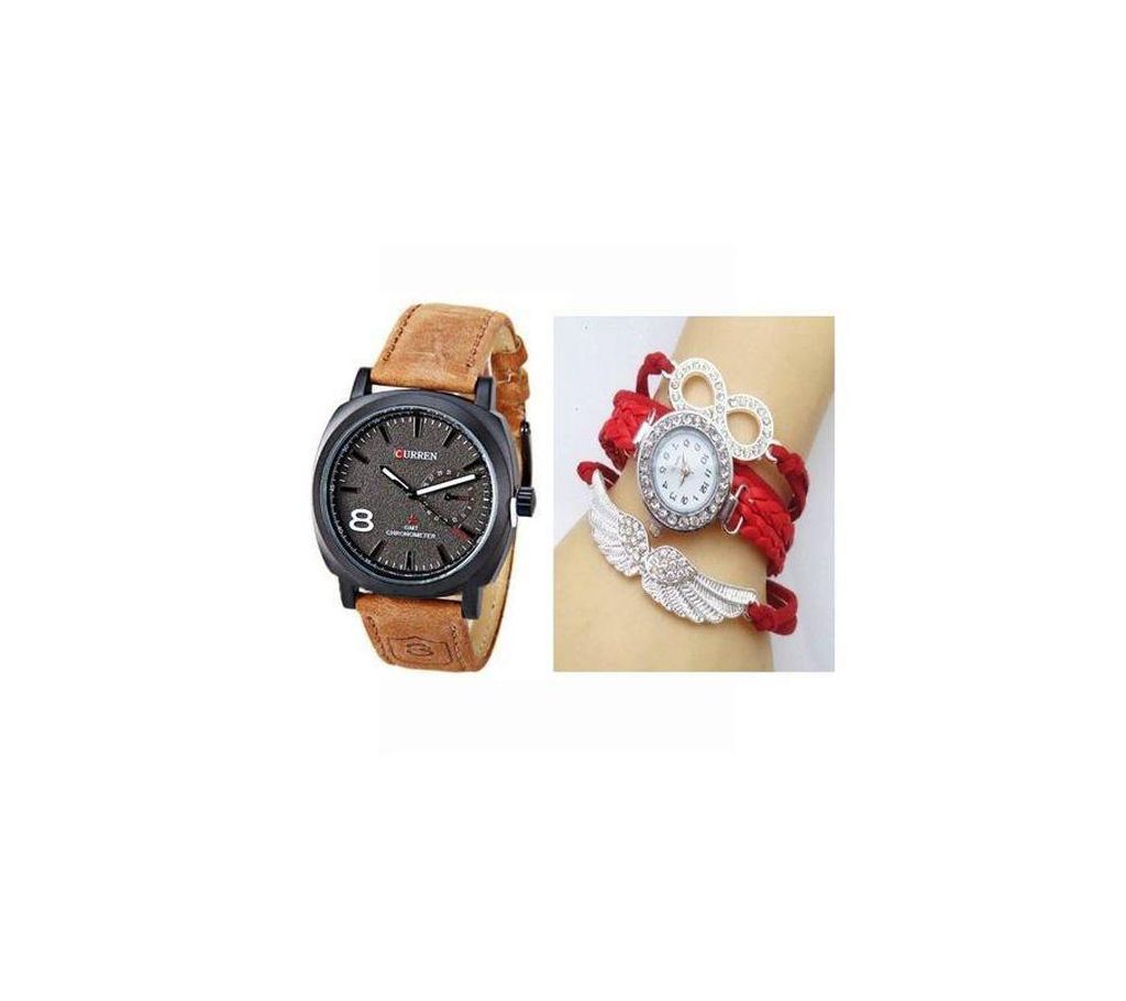 Combo of Mens Analog Watch and Womens Analog Watch