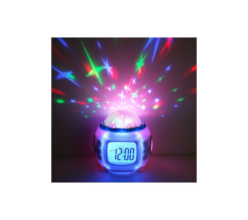 Home Decor Music Starry Star Sky Digital Clock Led Projection Projector