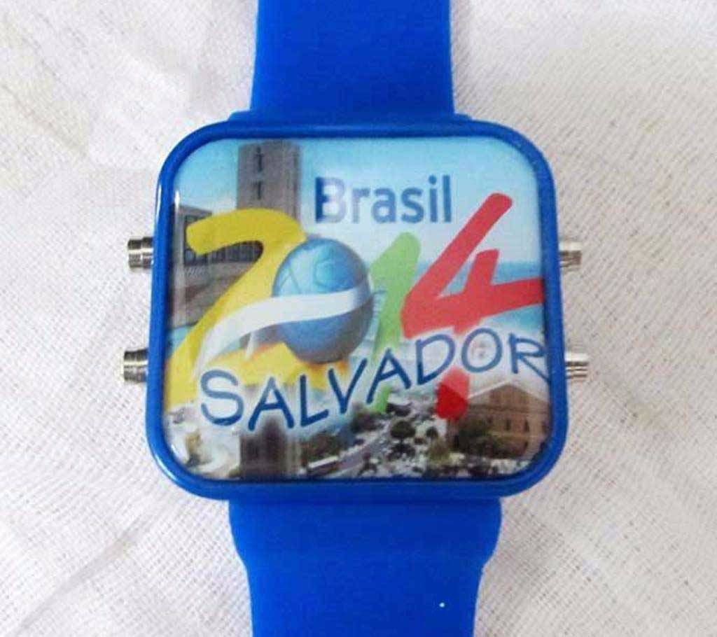 Salvador Theme Silicon Belt LED Wrist Watch 