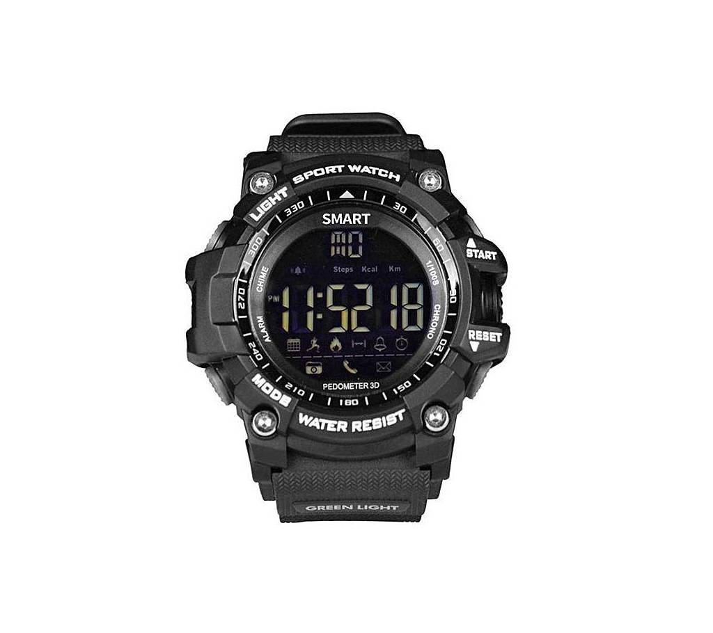 EX16 Bluetooth Water-proof Smart Gear Watch - Black