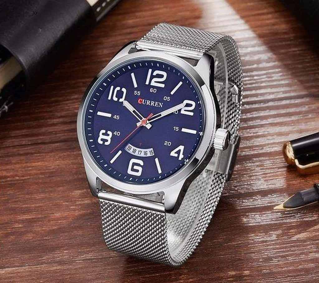 CURREN Silver Wrist Watch For Men