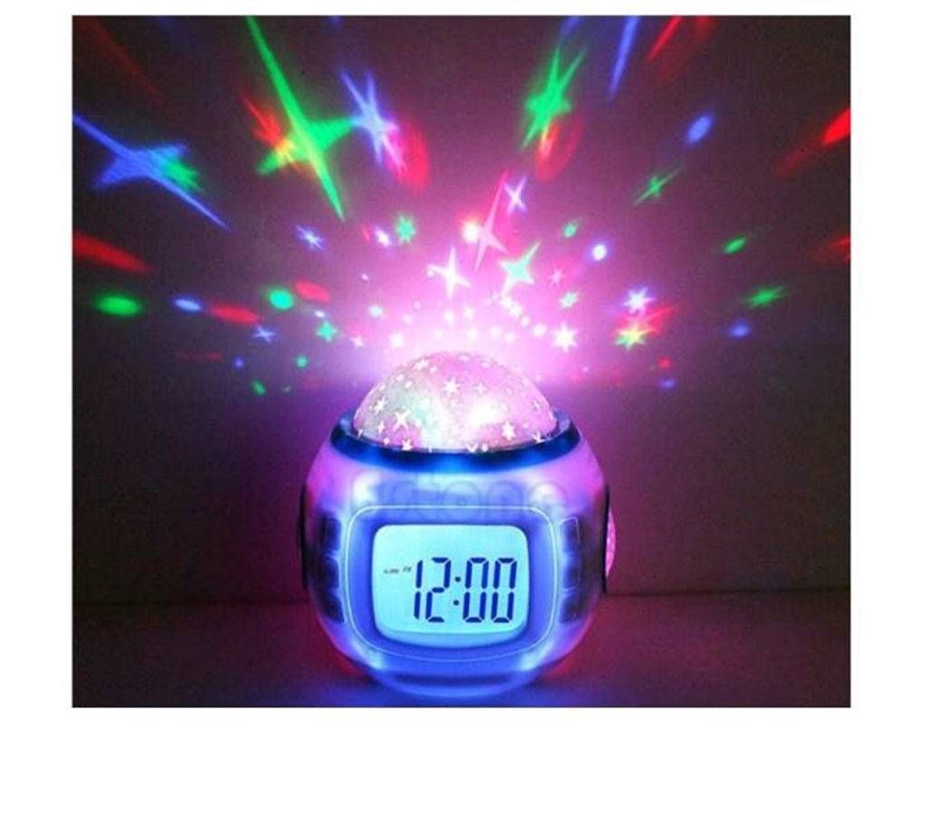 Sky Stars Projection Clock - Multicolor