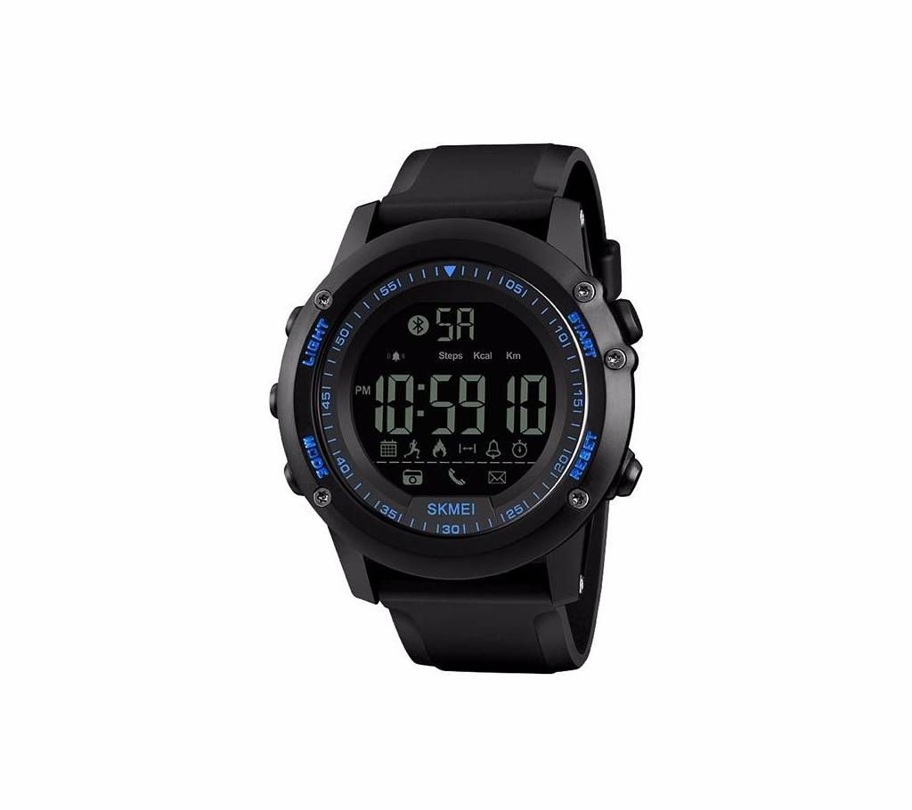 1321 - Black PU Smart Watch for Men