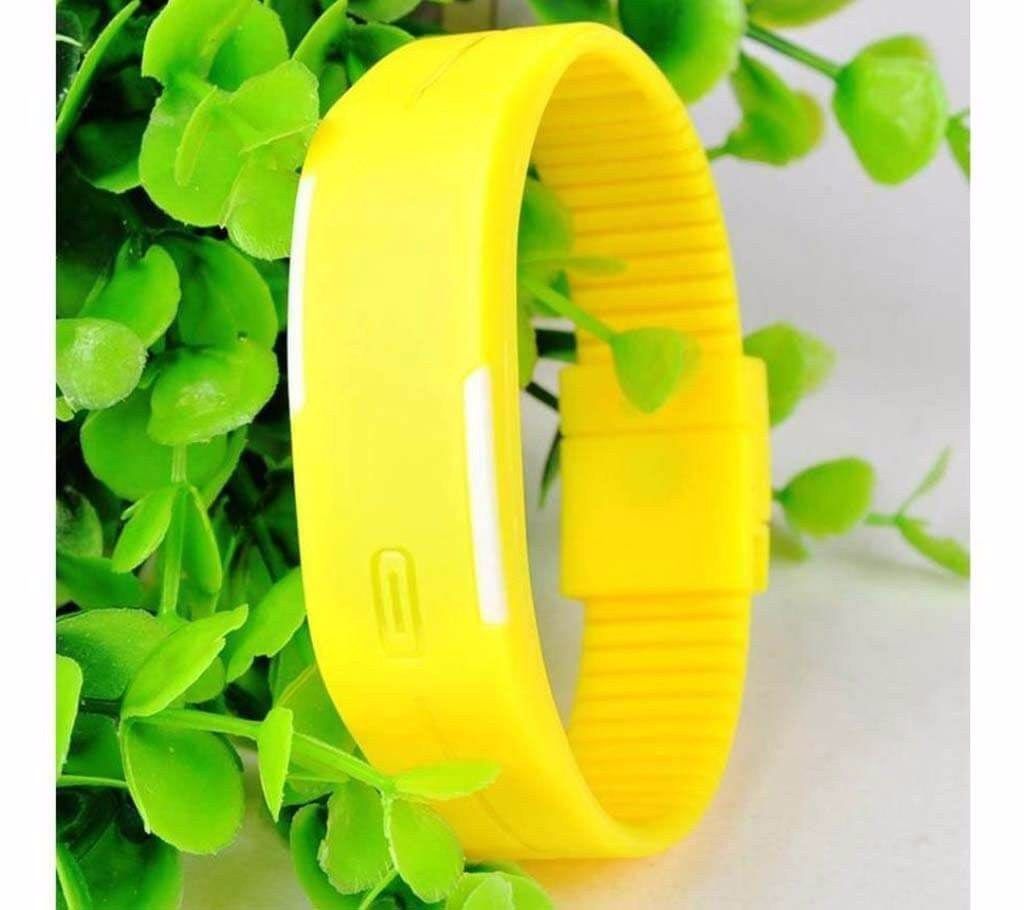 Yellow LED Sports Watch