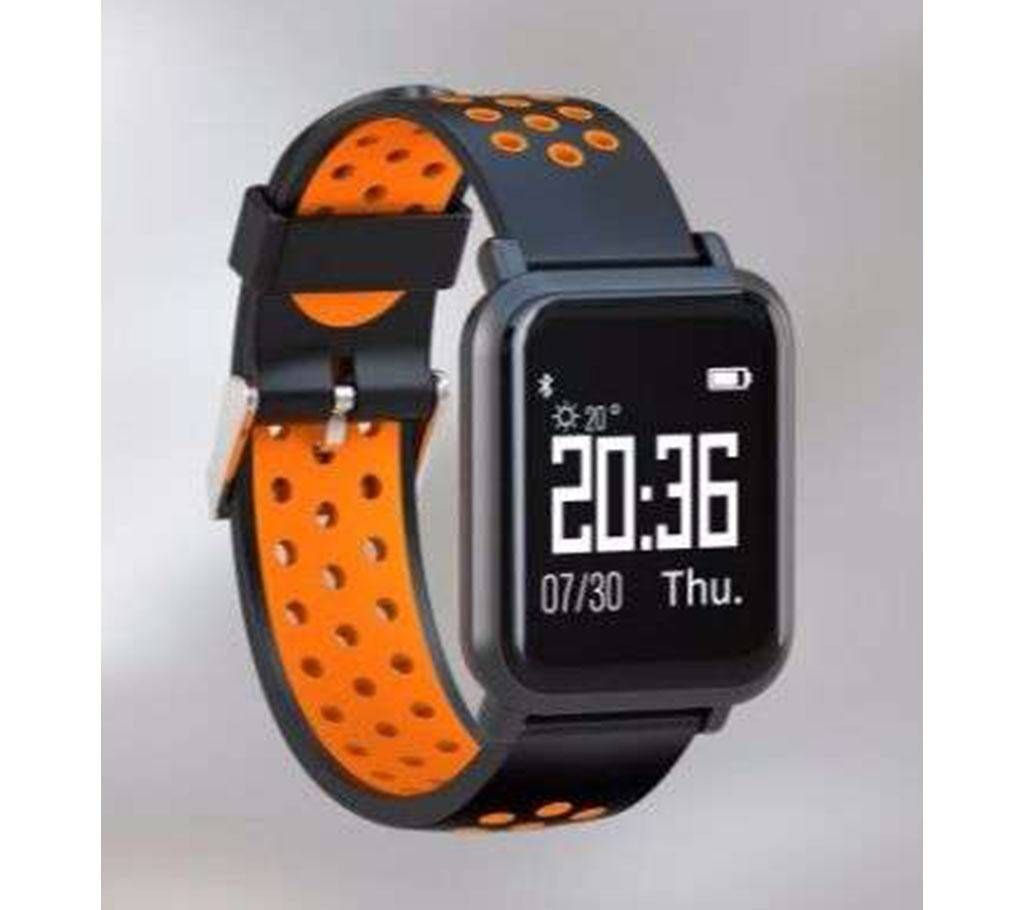 22mm Silicone Sport Band Dual Color Round Hole Watch Replacement Strap