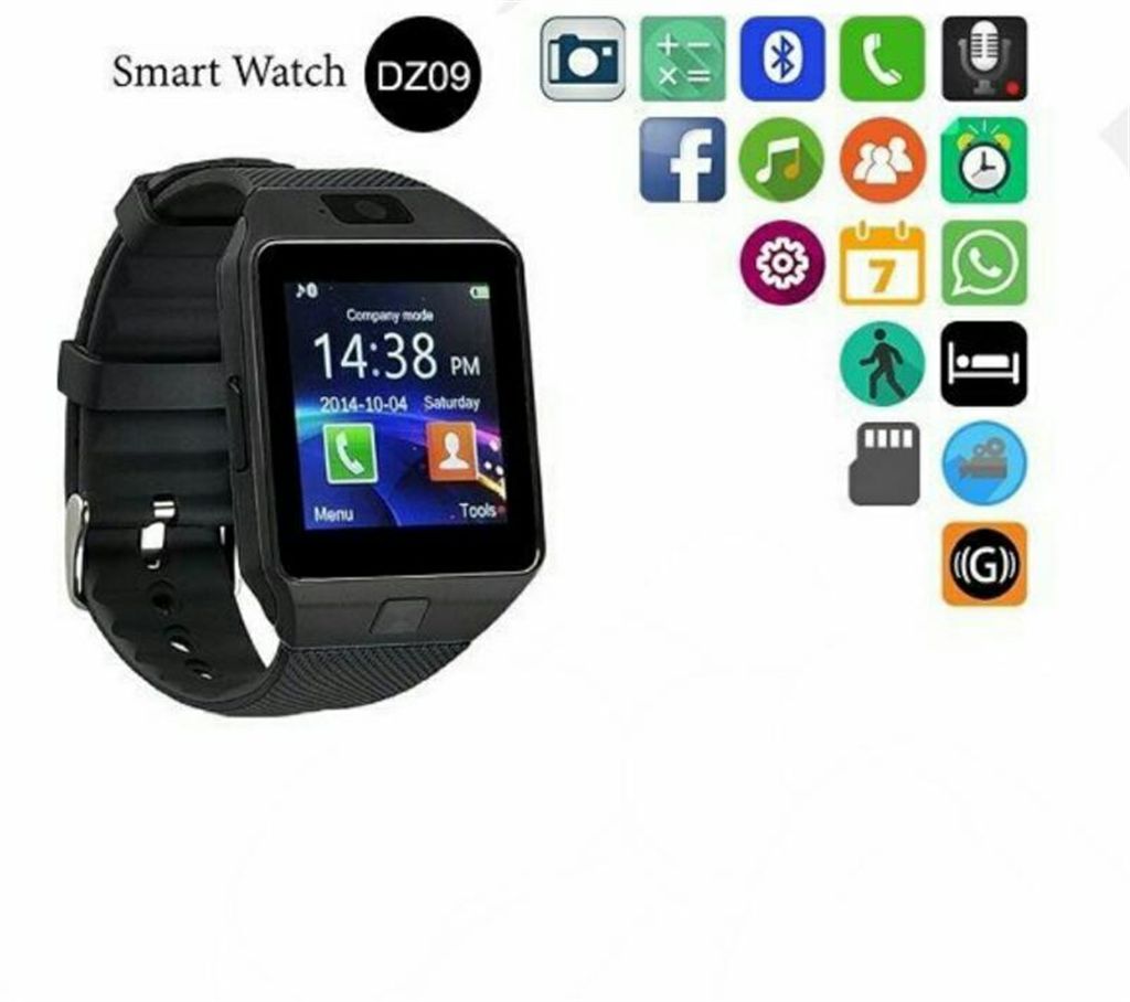 Smart Mobile Watch - Black (SIM Supported)