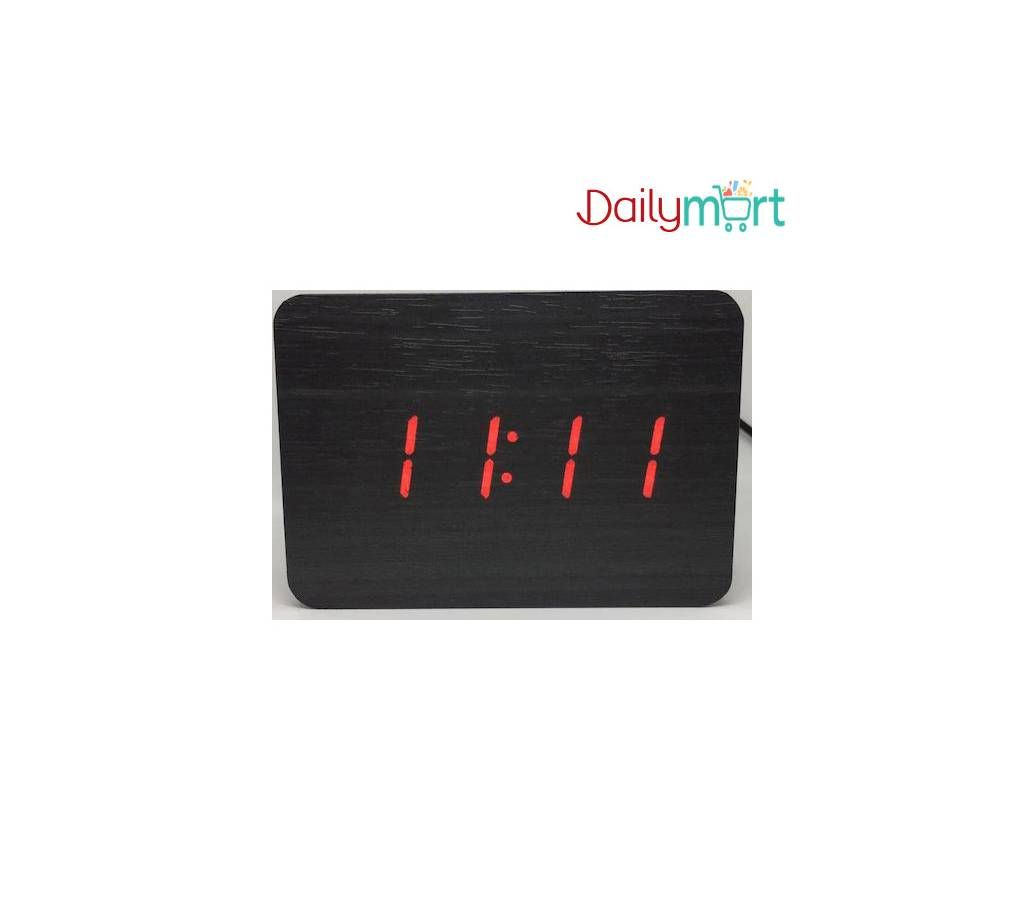 Wooden Digital Table Clock 