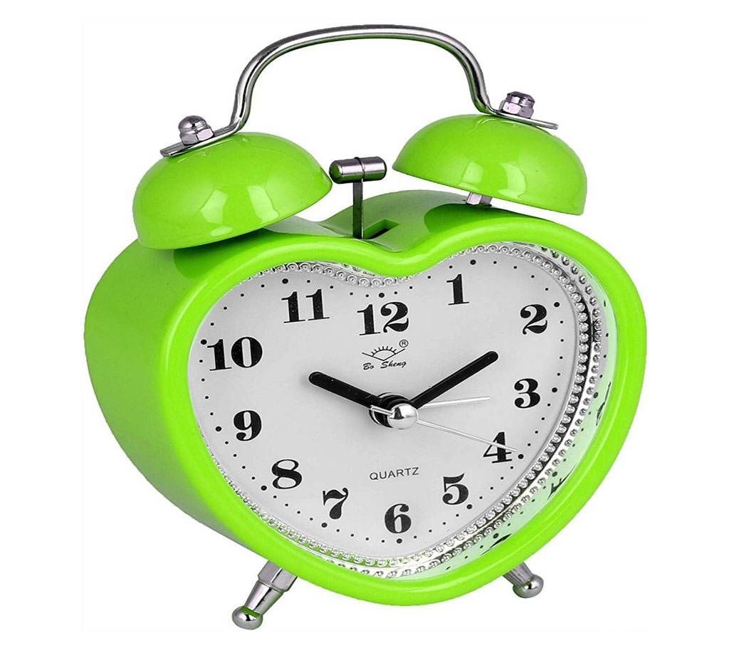 Love Retro Twin Bell Alarm Clock with Night Led Light