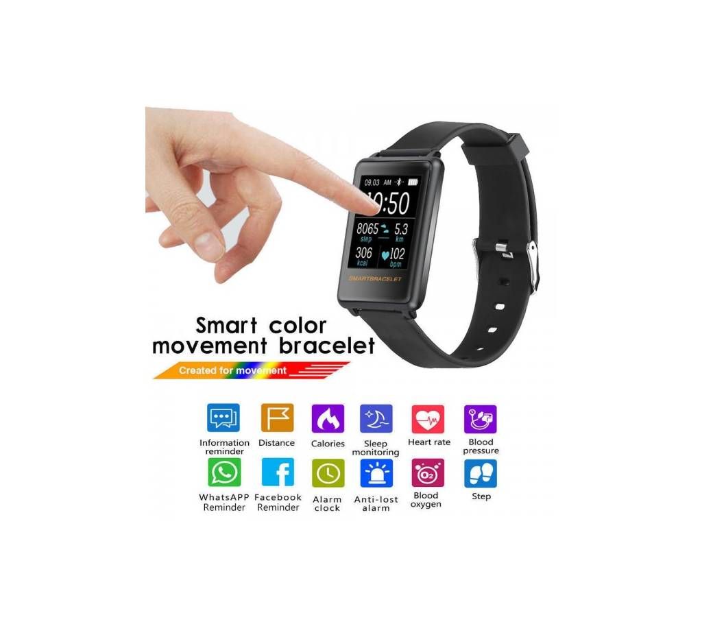SportID Z8 Smart Watch Weather Forecast Measuring Heart Rate Monitor Water-Proof