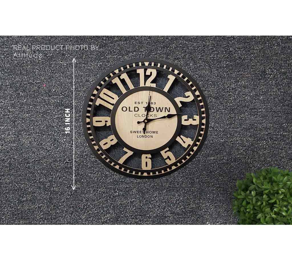 Cutting Design Wooden Premium Quality Wall Clock for Bedroom, Drawing Room & Offices