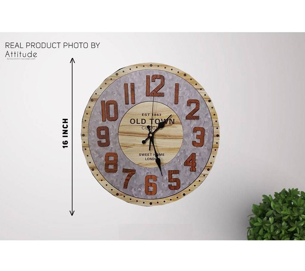 Design Wooden Premium Quality Wall Clock for Bedroom, Drawing Room & Offices