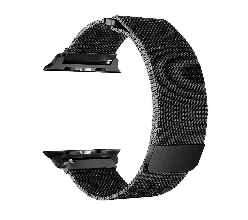 High Quality 42MM Apple Watch Series 3/4 Magnetic Milanse Strap/Watch Belt-Black