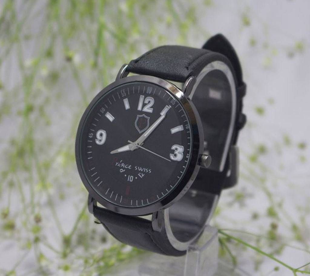 Prince Swiss Leather Analogue Men Watches
