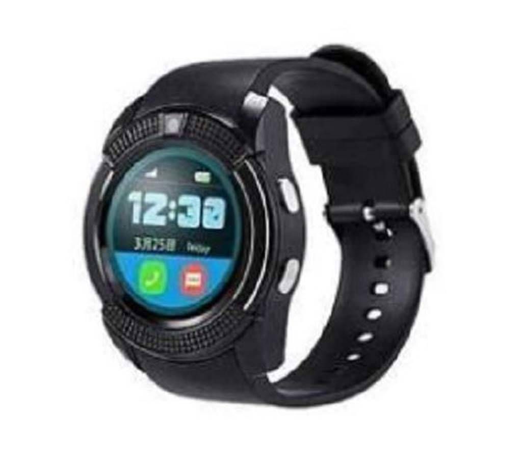 V8 Plus SIM Supported Smart Watch - Black