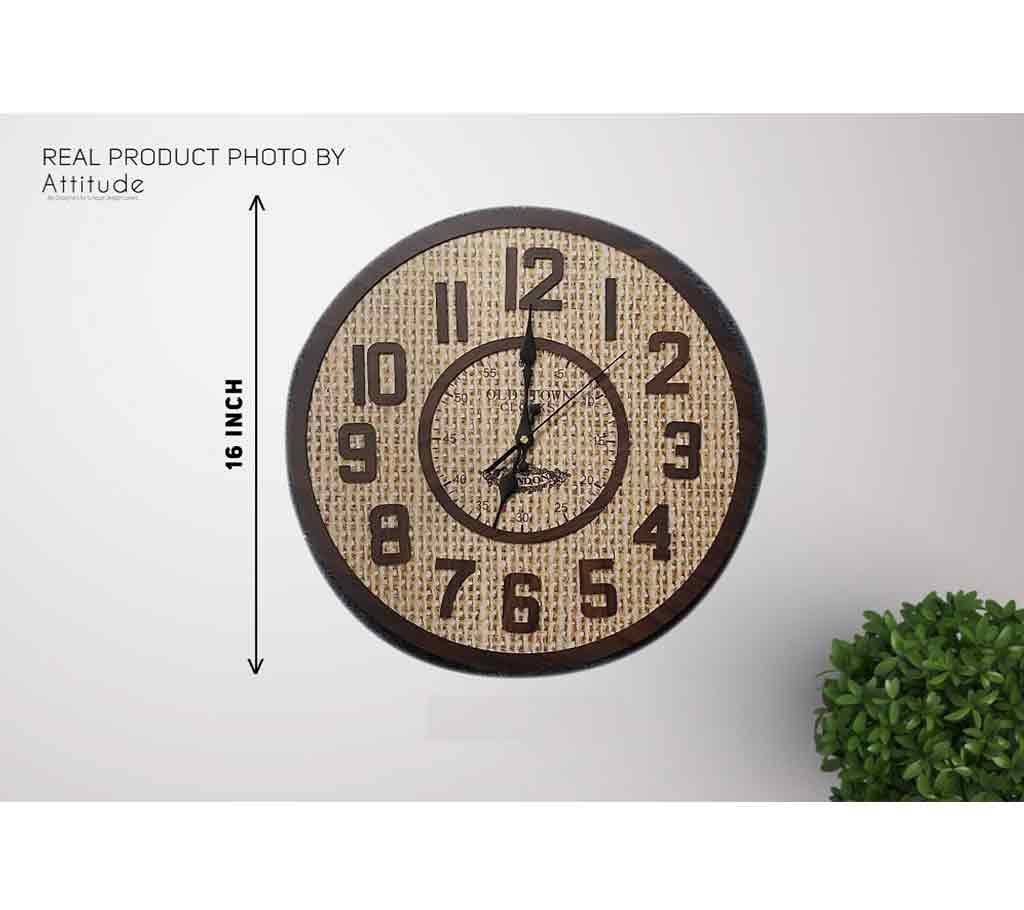 Mat Design Wooden Premium Quality Wall Clock for Bedroom, Drawing Room & Offices