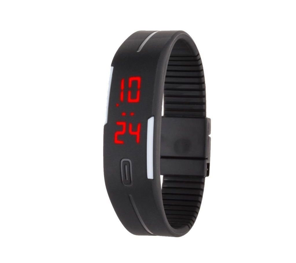 Digital Hand Watch-Black 